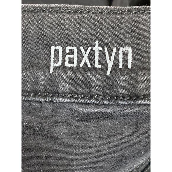 7 For All Mankind Paxtyn Women's Black Slim Mid Rise Skinny Denim Jeans Size 32 - Picture 4 of 4